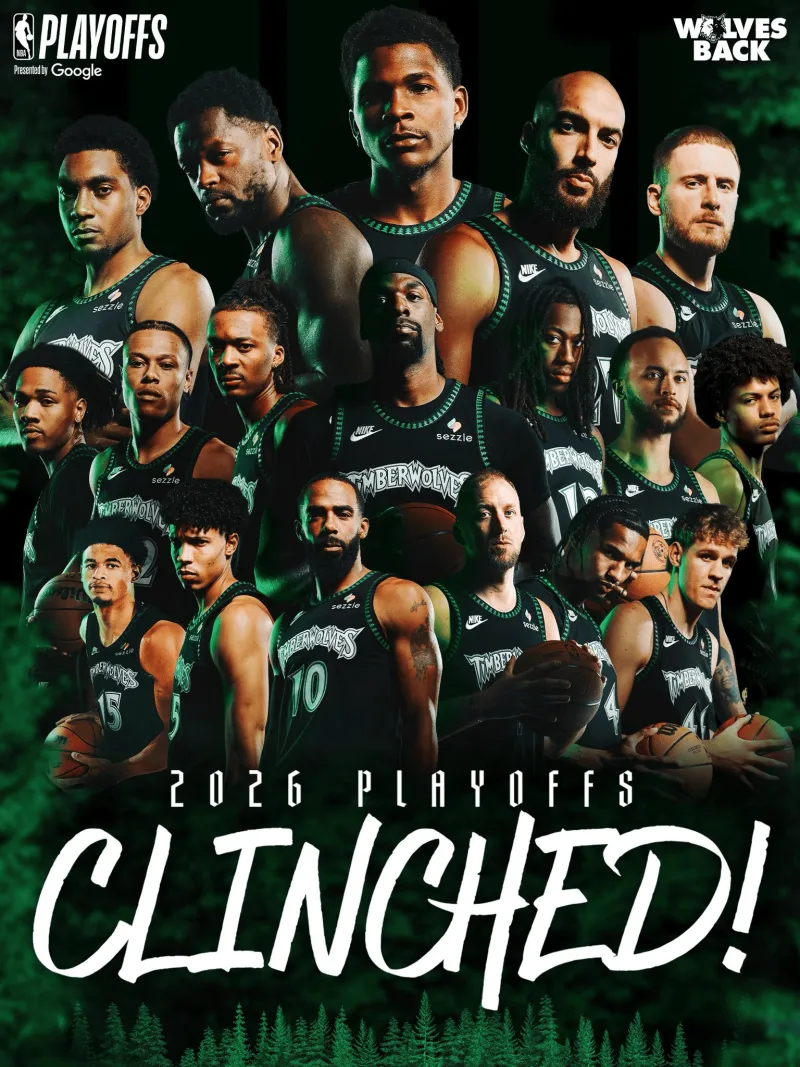 kaiyun中心-森林狼连续5年打进季后赛，此前17年期间仅17-18打进季后赛